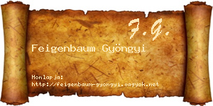 Feigenbaum Gyöngyi névjegykártya